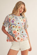 Flower Applique Top